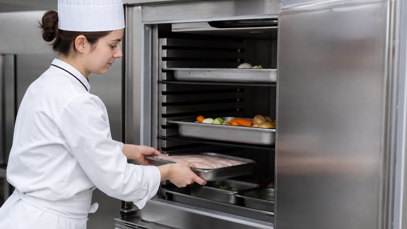 Refroidissement rapide de préparations en cuisine professionnelle